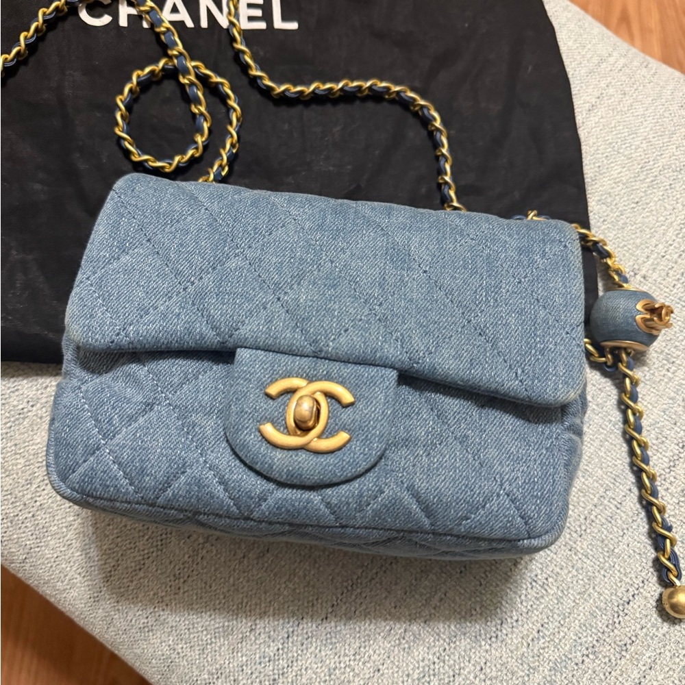 Chanel Denim Blue Small Flap Bag